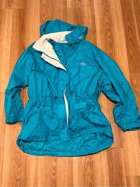 Women's Natural Sport Jacket with Hood - Lightweight Waterproof